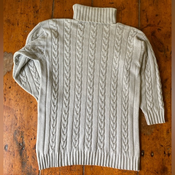 TSE Cashmere Grey Cable Knit Sweater Sz:M - Picture 2 of 2